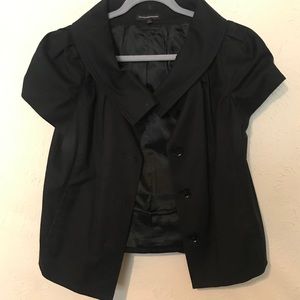 Black short sleeved blazer